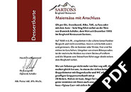 Bildbeschreibung: Titelseite der Dessertkarte.